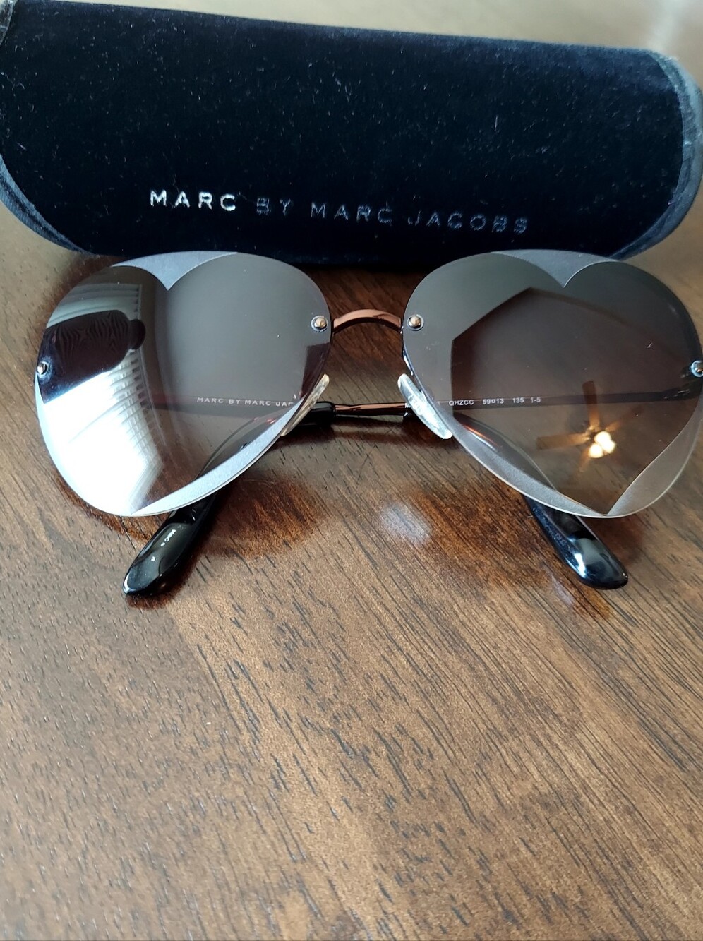 Marc by Marc Jacobs Sunglasses MMJ252/S 59-13-135 Gold Rimless Heart Lenses
